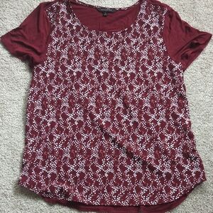 Women's Red Patterned Top
